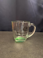 Bistro Glass Mug - Green Bottom, 16 oz