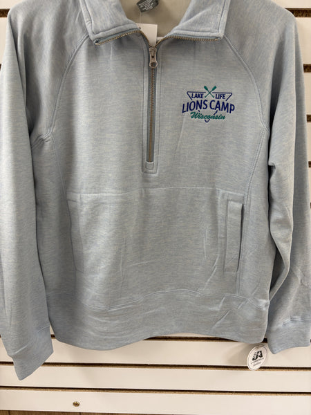 Ladies 1/4 Zip, Electric Sky