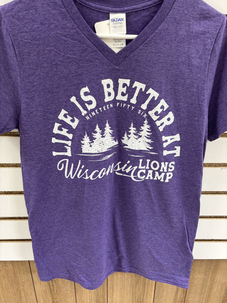 Purple V-Neck Tee