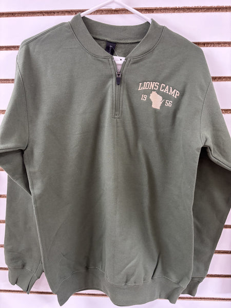 Unisex 1/4 Zip, Green